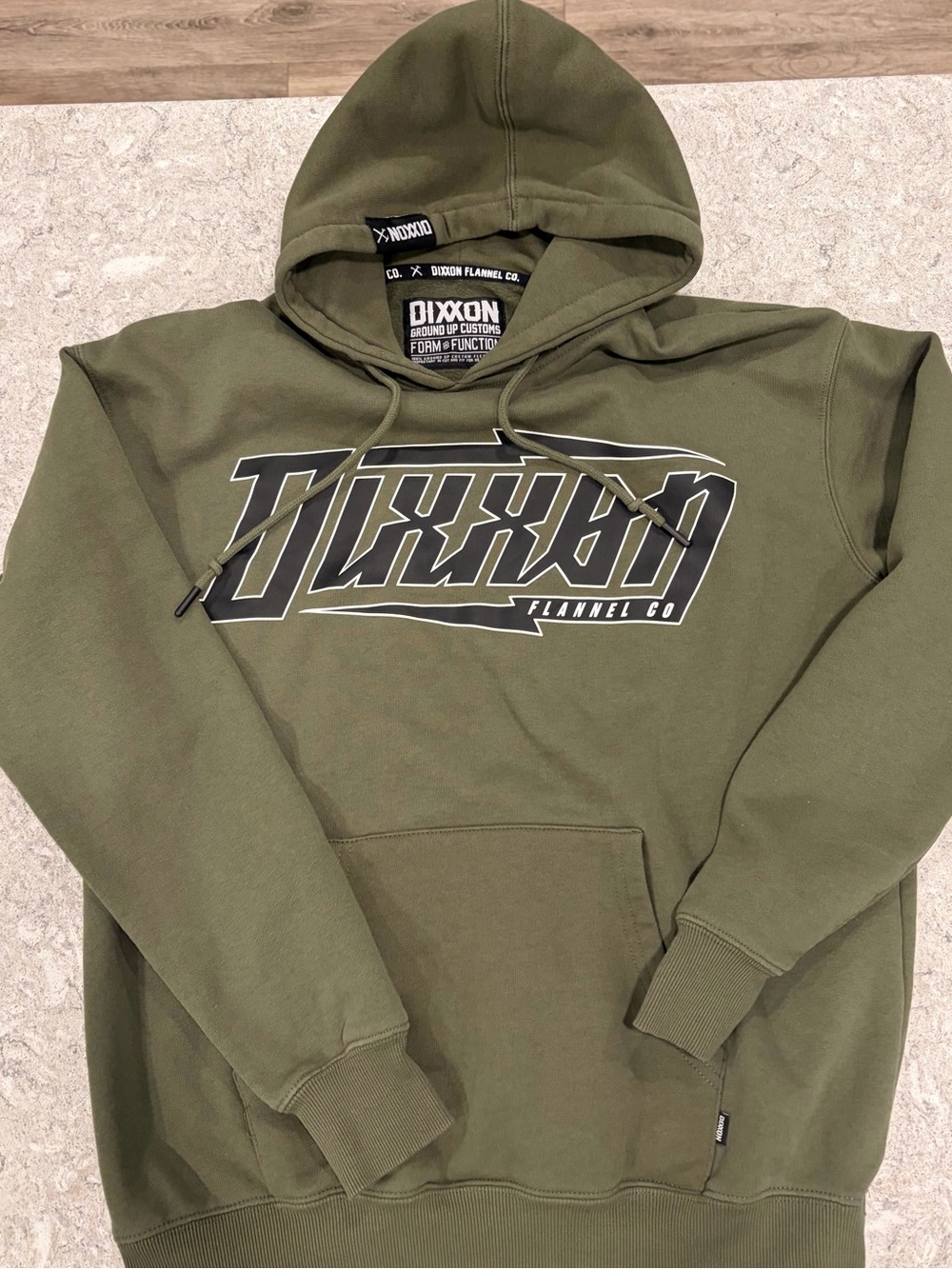 Dixxon Flannel Co. Olive Green Logo Hoodie - Men's Pullover-Small
